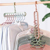 6pc Wardrobe Space Saver Clothes Closet Storage Hanger Organizer Light Blue