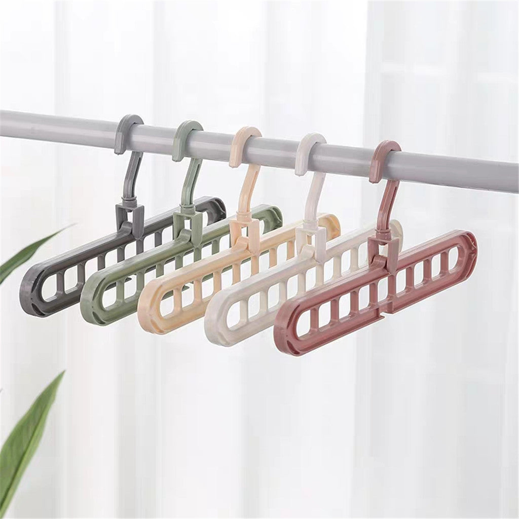 6pc Wardrobe Space Saver Clothes Closet Storage Hanger Organizer Light Blue