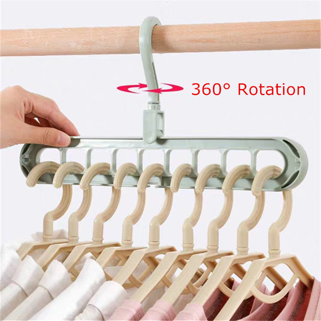 6pc Wardrobe Space Saver Clothes Closet Storage Hanger Organizer White