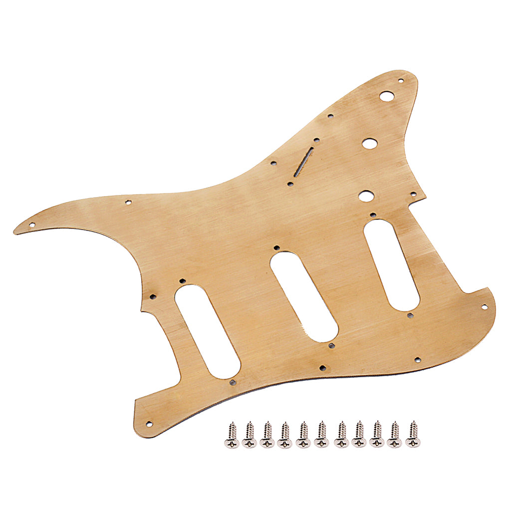 Bronze SSS Pickguard Guitar 11 Holes Scratch Plate for ST Guitar Accessories