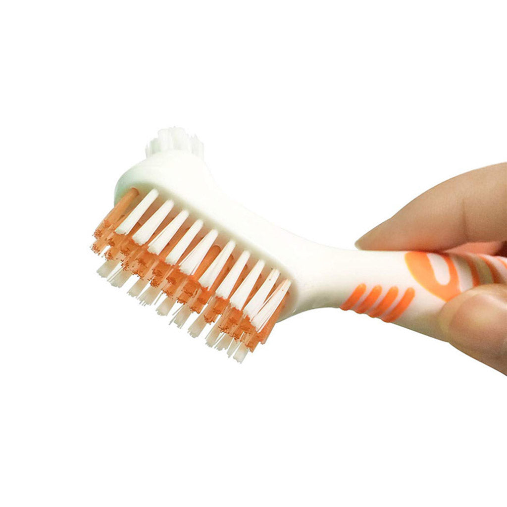 Double Sided Denture Cleaning Brushes Set Multi-Layered False Teeth Brush 4x
