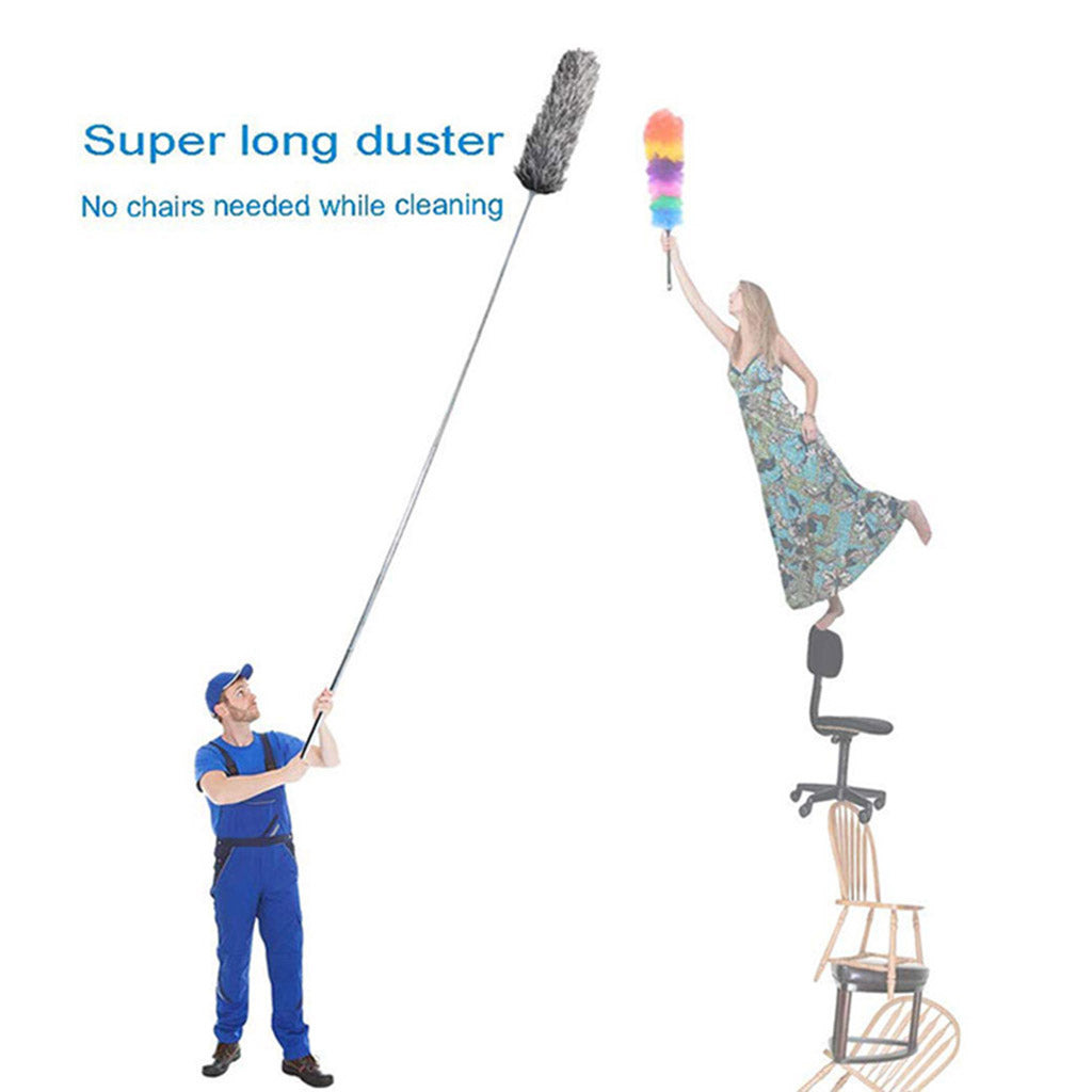 Telescopic Duster Bendable Microfiber Dust Cleaner for Car Home Cleaning