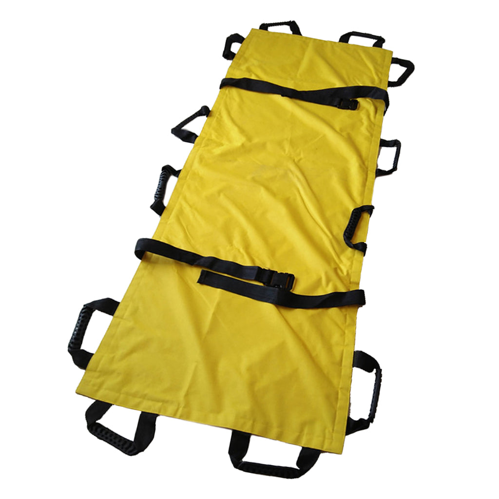 Emergency Patient Mover Transport Unit Roll Stretcher w/ 12 Handles Yellow