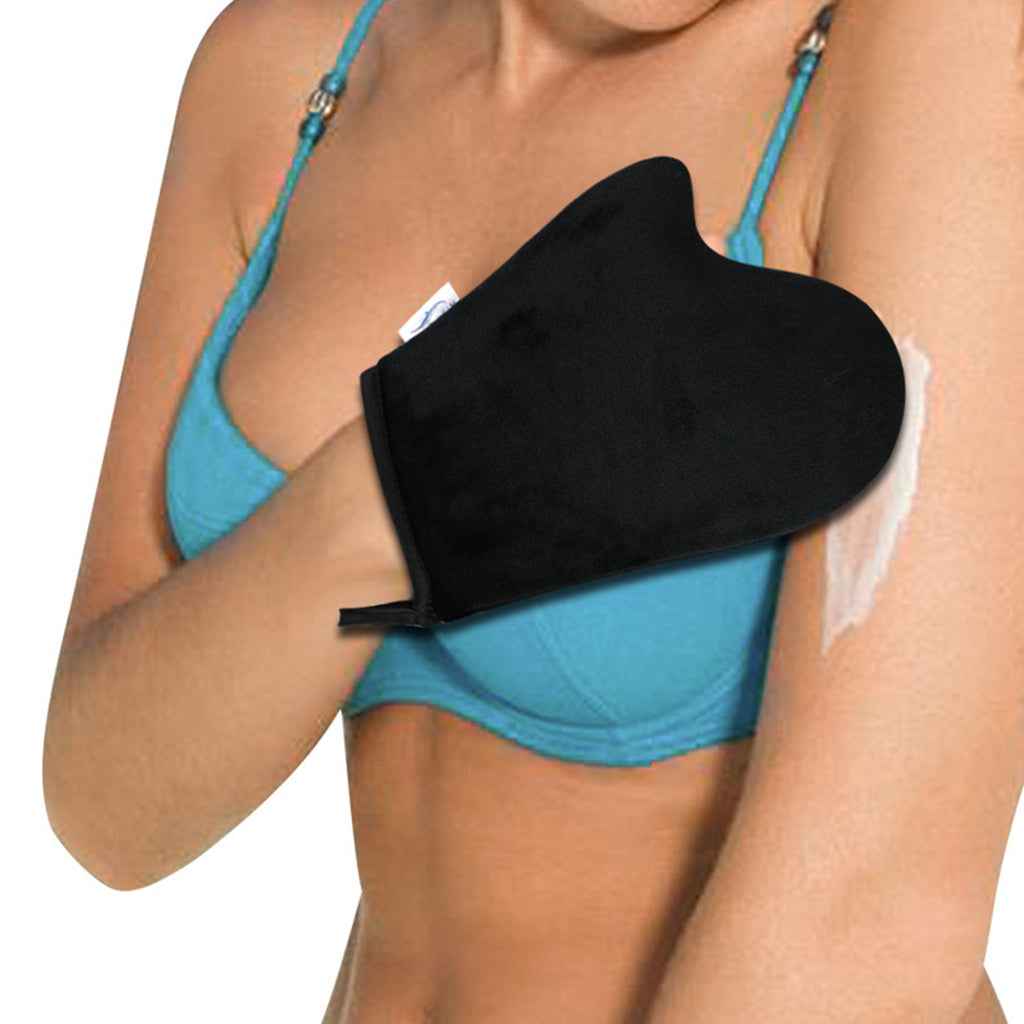 4 In 1 Back and Body Self Tanning Mitts Set Fake Tan Applicators Black 02