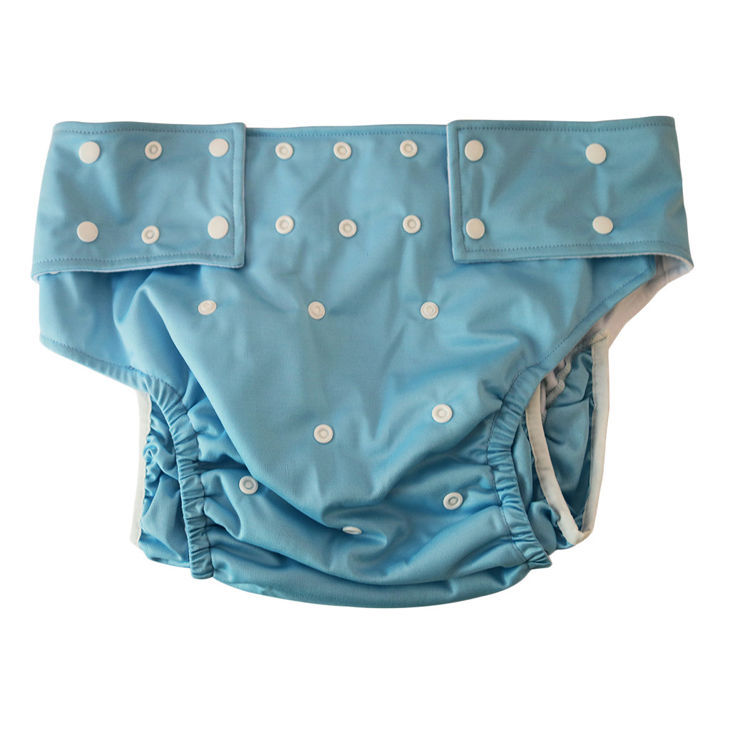 Reusable Adult Cloth Diapers Pants Washable Incontinence Aid Waterproof Blue