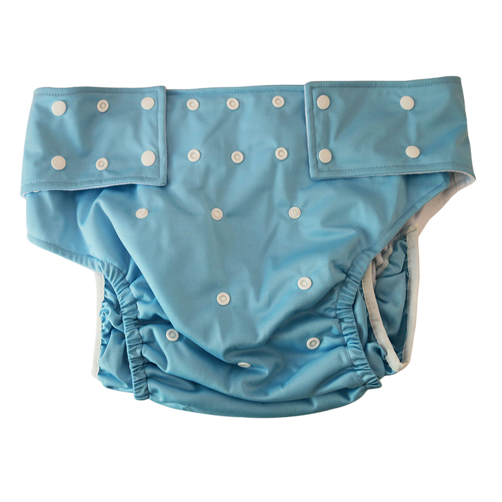 Reusable Adult Cloth Diapers Pants Washable Incontinence Aid Waterproof Blue