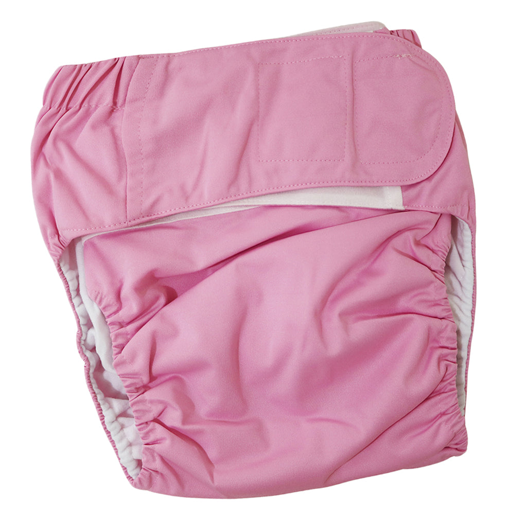 Reusable Adult Cloth Diapers Pants Washable One Size Incontinence Aid Pink