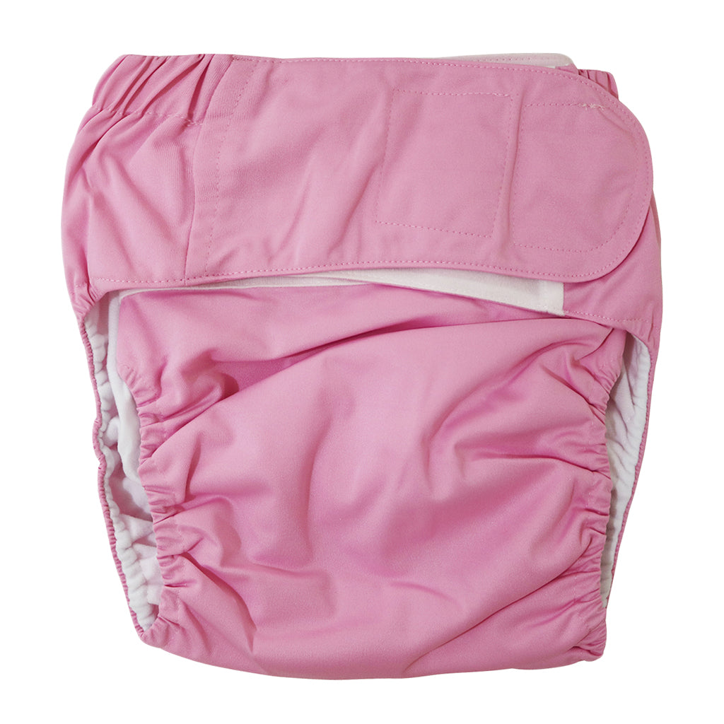 Reusable Adult Cloth Diapers Pants Washable One Size Incontinence Aid Pink