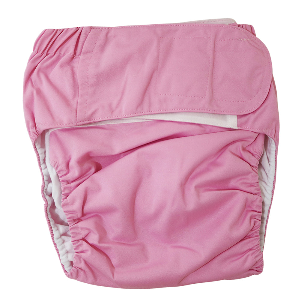 Reusable Adult Cloth Diapers Pants Washable One Size Incontinence Aid Pink