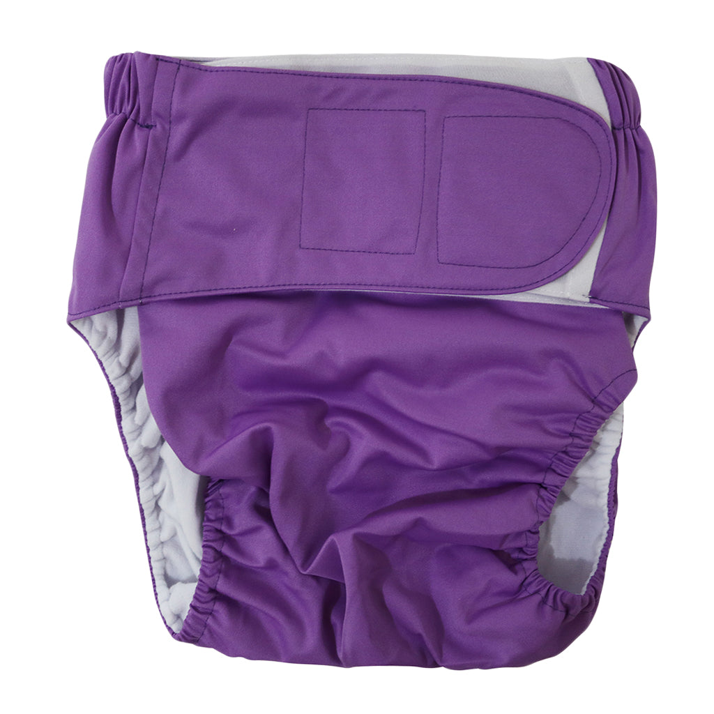 Reusable Adult Cloth Diapers Pants Washable One Size Incontinence Aid Purple