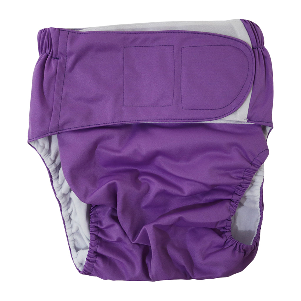 Reusable Adult Cloth Diapers Pants Washable One Size Incontinence Aid Purple