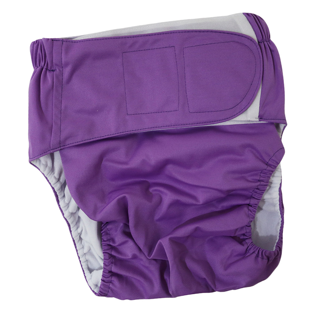 Reusable Adult Cloth Diapers Pants Washable One Size Incontinence Aid Purple