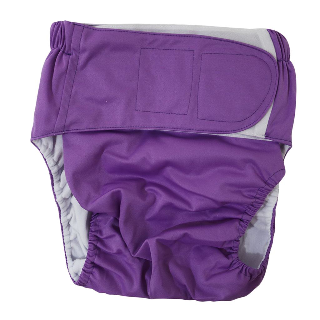 Reusable Adult Cloth Diapers Pants Washable One Size Incontinence Aid Purple