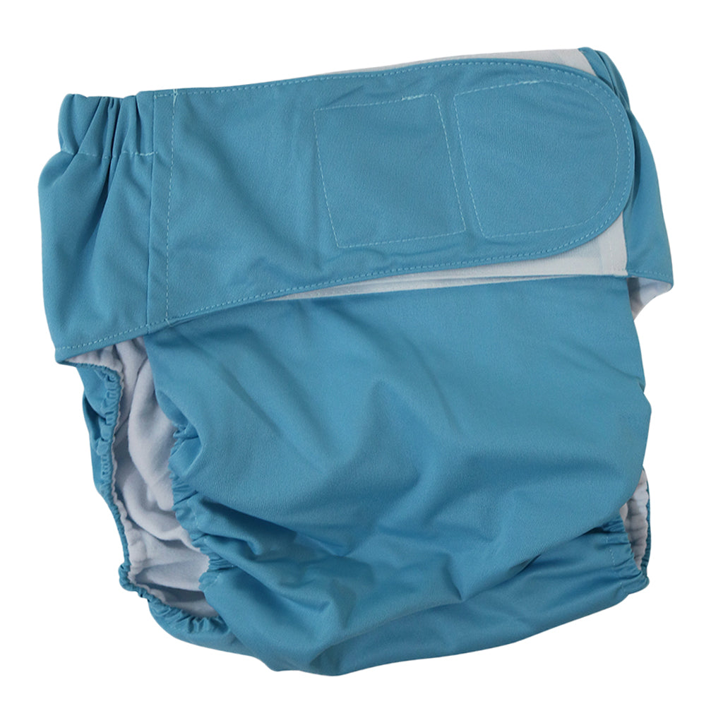 Reusable Adult Cloth Diapers Pants Washable One Size Incontinence Aid Blue