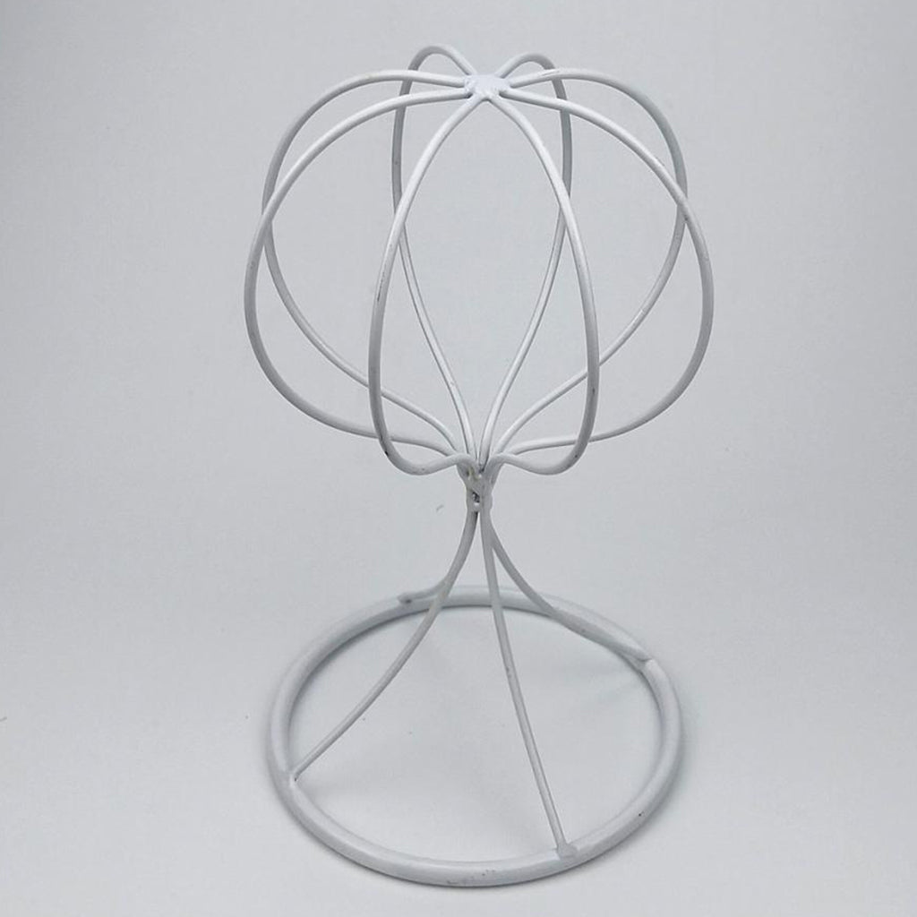 Balloon Shape Tabletop Decorative Metal Wig Hat Caps Holder Display Stand 27.5cm