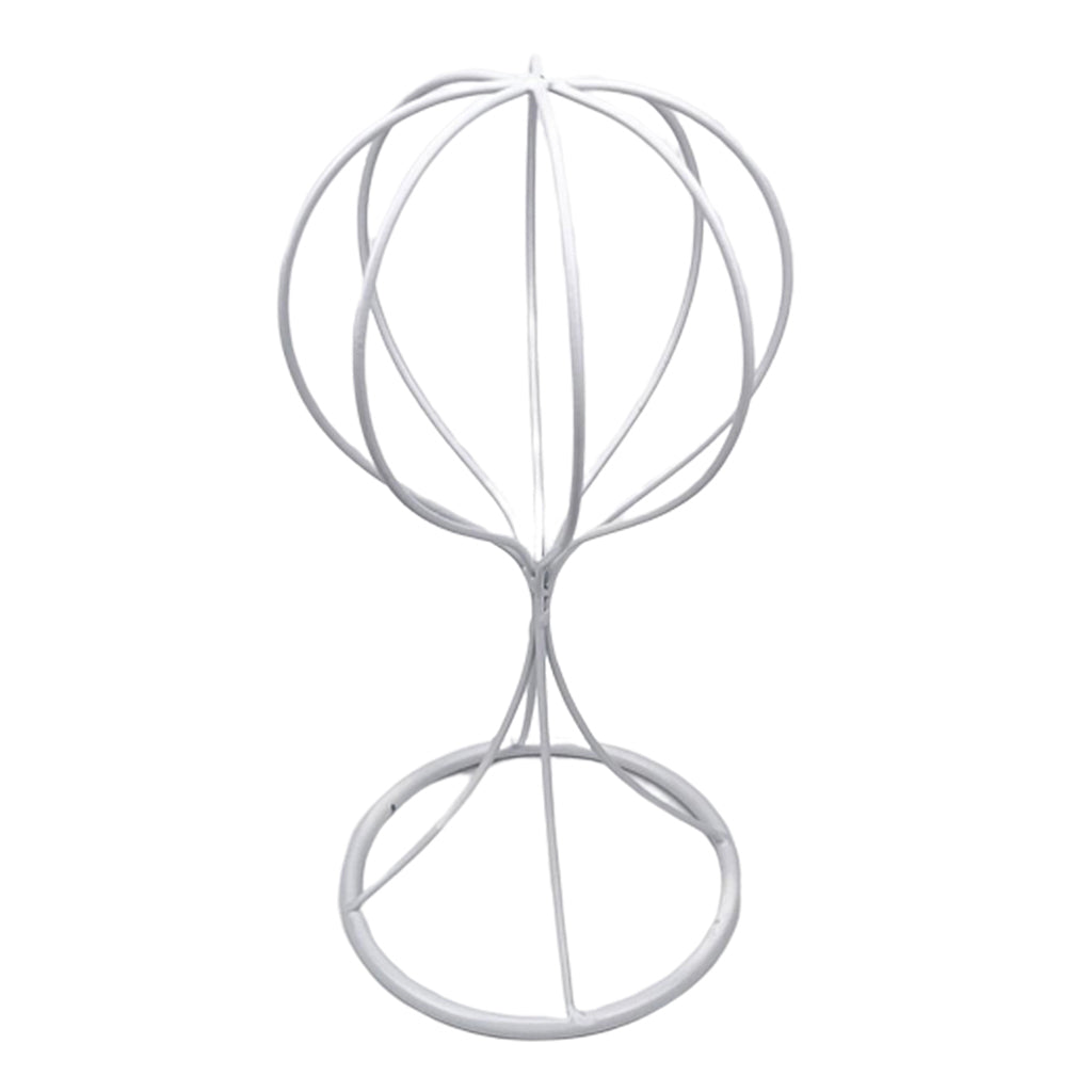 Balloon Shape Tabletop Decorative Metal Wig Hat Caps Holder Display Stand 27.5cm