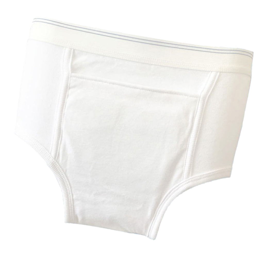 Washable Absorbency Incontinence Aid Cotton Underwear Briefs for Men L