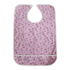 Cotton Clothing Protector Bib Disability Aid Apron with Catch Pocket Pink