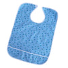 Cotton Clothing Protector Bib Disability Aid Apron with Catch Pocket Blue