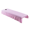 Beauty Massage SPA Treatment Bed Table Cover Sheet w/Face Hole Pink