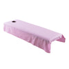 Beauty Massage SPA Treatment Bed Table Cover Sheet w/Face Hole Pink