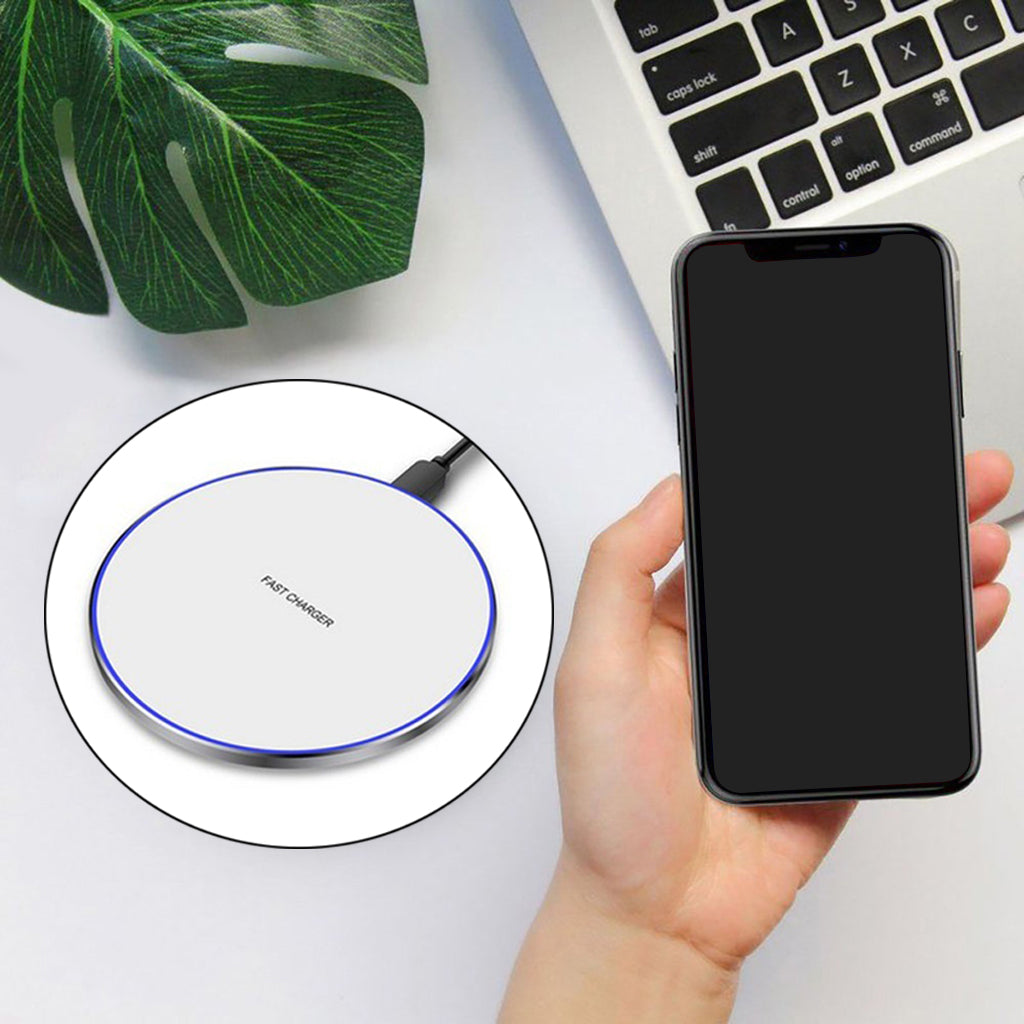 Wireless Charger 10W for Samsung Galaxy S9 S9 Plus Note 8 S6 Edge S7 Edge White