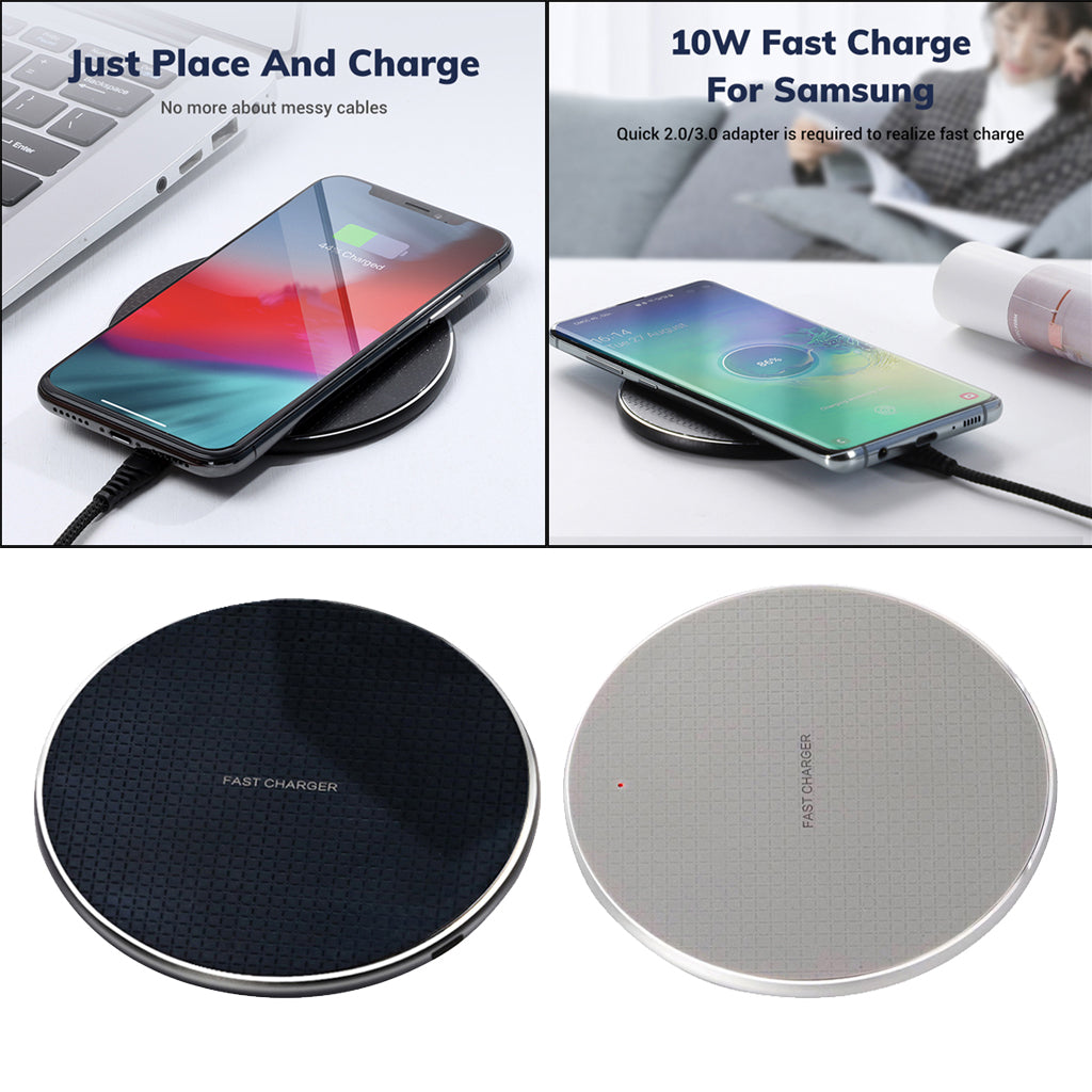 Wireless Charger 10W for Samsung Galaxy S9 S8 S8 Plus Note 8 Note 5 S7 Edge Black