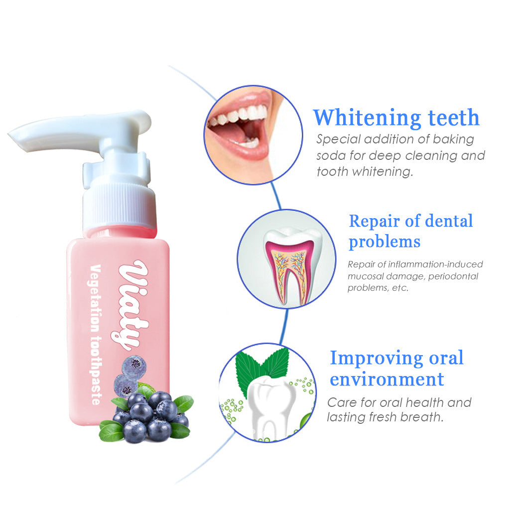 Press Toothpaste Stain Remove Whitening Fight Bleeding Gums Fresh Apple