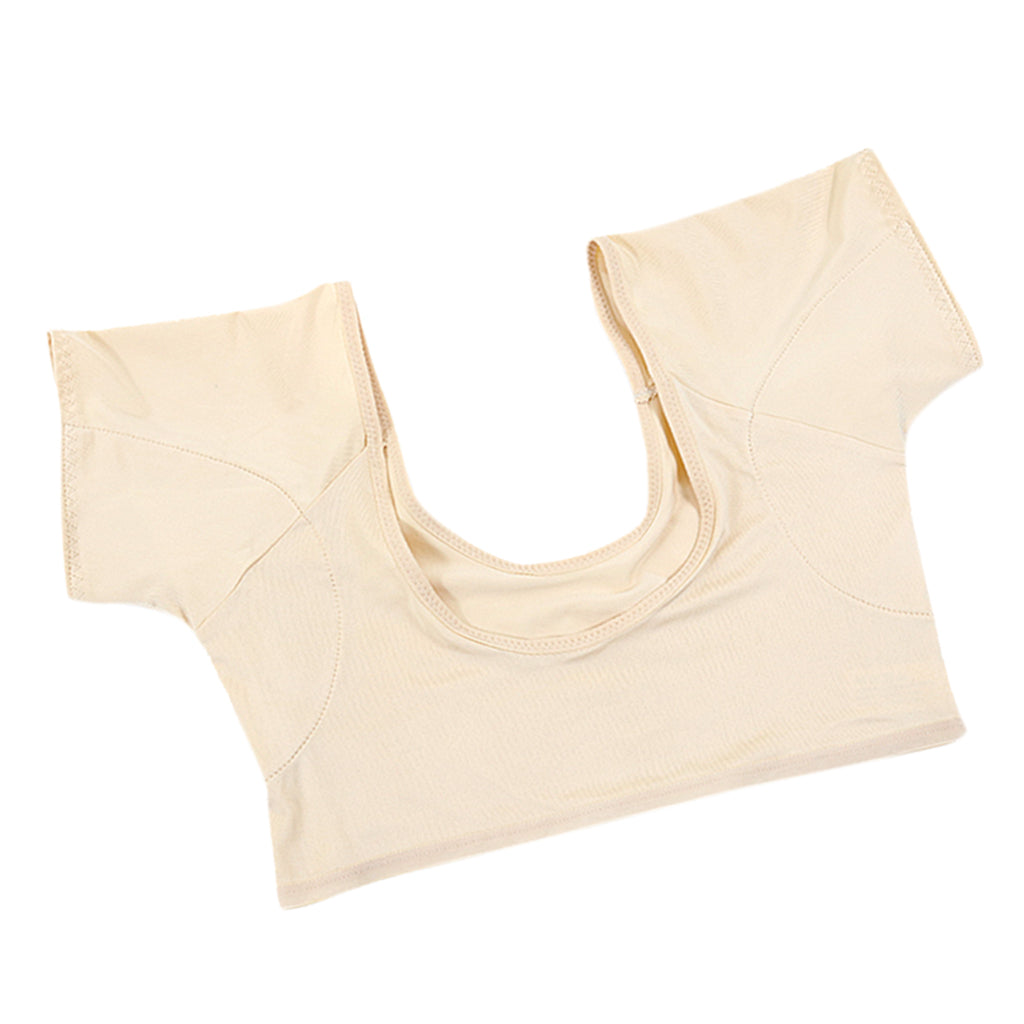 Reusable Washable Sweat-proof Armpit Body T Shirt with Underarm Sweat Pad  M