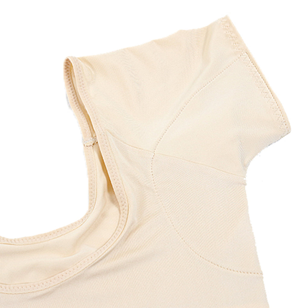 Reusable Washable Sweat-proof Armpit Body T Shirt with Underarm Sweat Pad  M