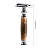 Men Double Edge Safety Shaving Razors Moustache Grooming Tool Bamboo Handle