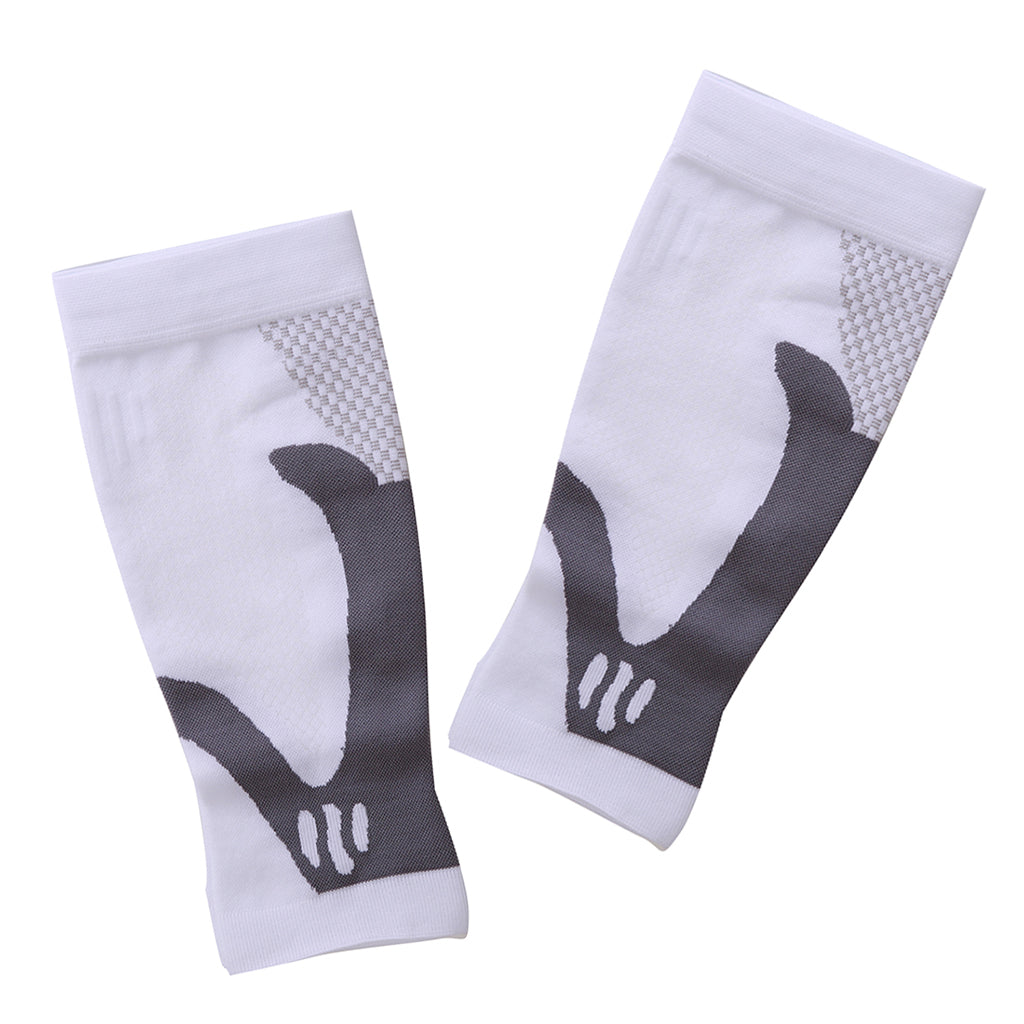 1 Pair Sports  Running Calf Compression Sleeves Leg Guard Wrap White XL