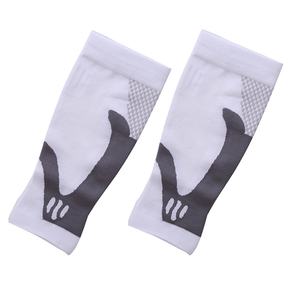 1 Pair Sports  Running Calf Compression Sleeves Leg Guard Wrap White XL