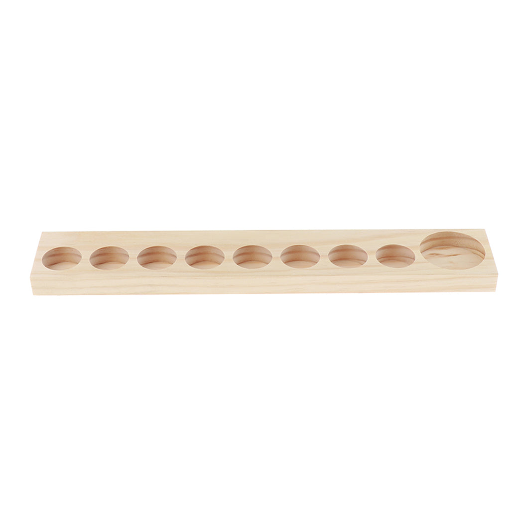 9 Slots Wooden Aroma Essential Oil Display Case Storage Rack Tray Holder