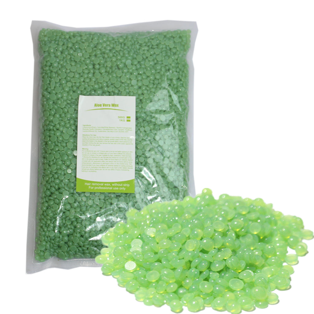 500g Hard Wax Bean Hair Removal Bikini Depilatory No Strip Pellet Aloe