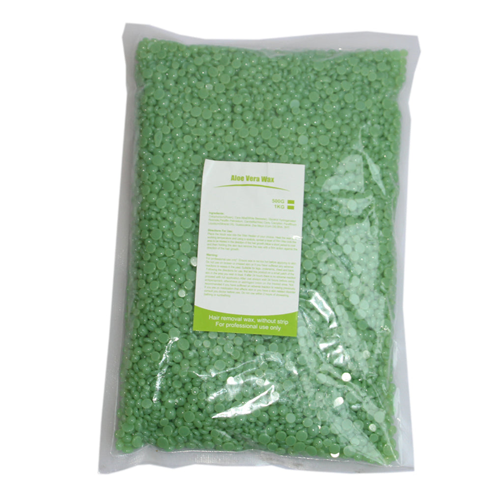 500g Hard Wax Bean Hair Removal Bikini Depilatory No Strip Pellet Aloe