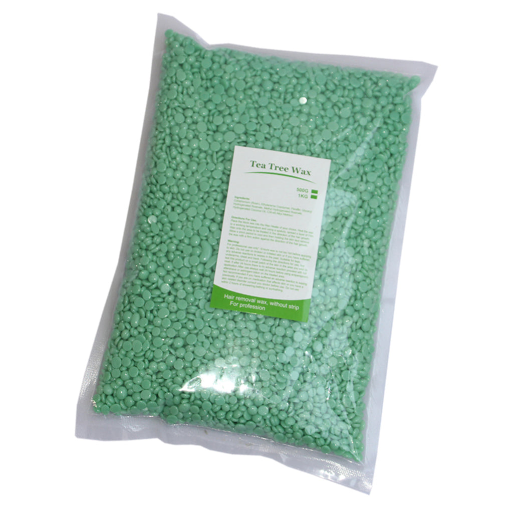 500g Hard Wax Bean Hair Removal Bikini Depilatory No Strip Pellet Green Tea