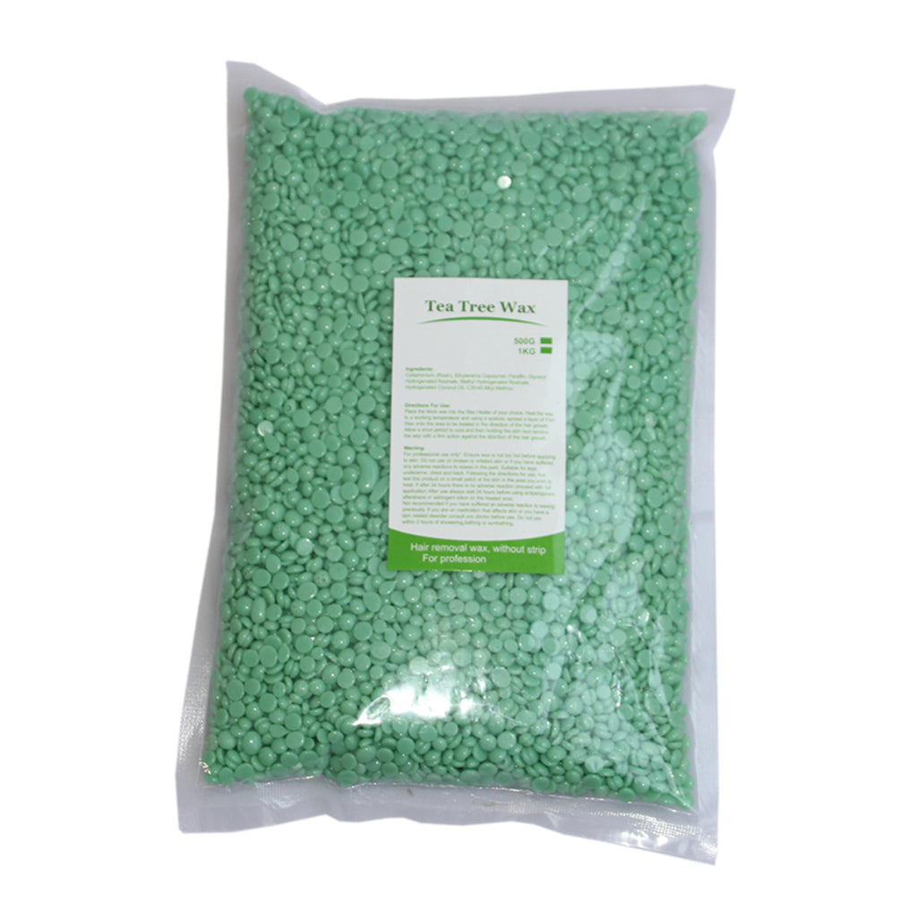 500g Hard Wax Bean Hair Removal Bikini Depilatory No Strip Pellet Green Tea