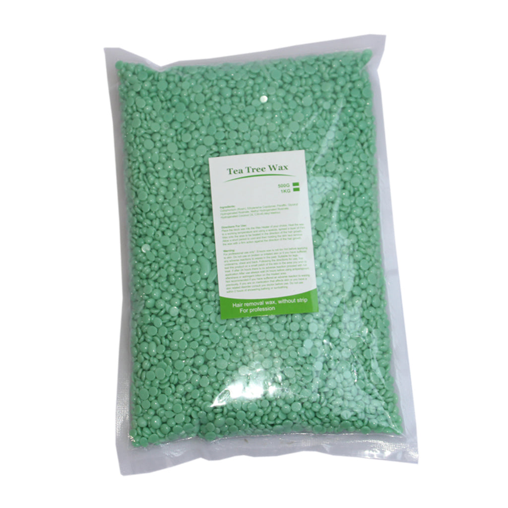 500g Hard Wax Bean Hair Removal Bikini Depilatory No Strip Pellet Green Tea