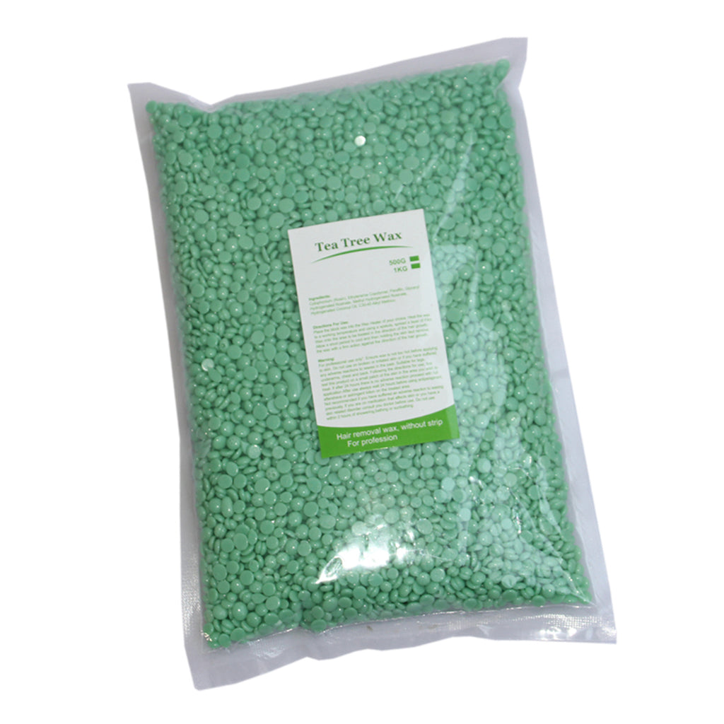 500g Hard Wax Bean Hair Removal Bikini Depilatory No Strip Pellet Green Tea