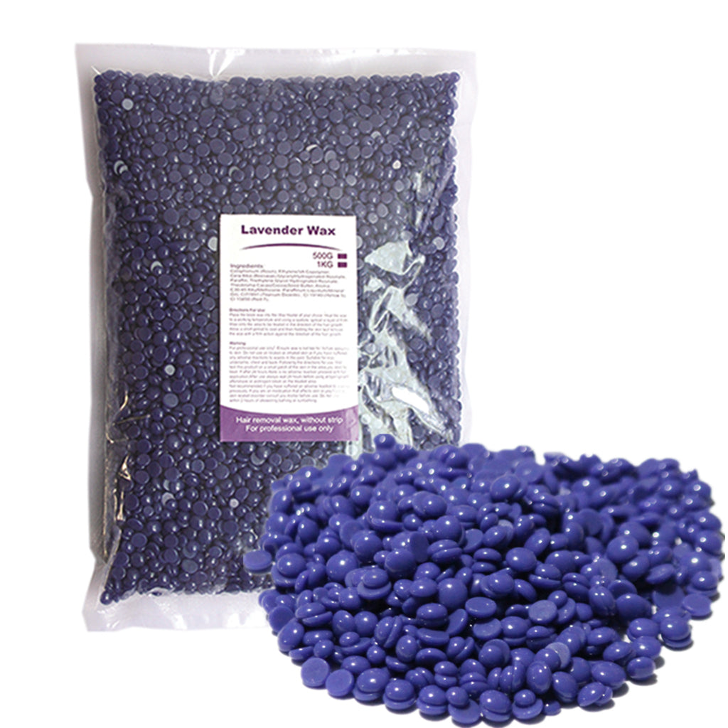 500g Hard Wax Bean Hair Removal Bikini Depilatory No Strip Pellet Lavender