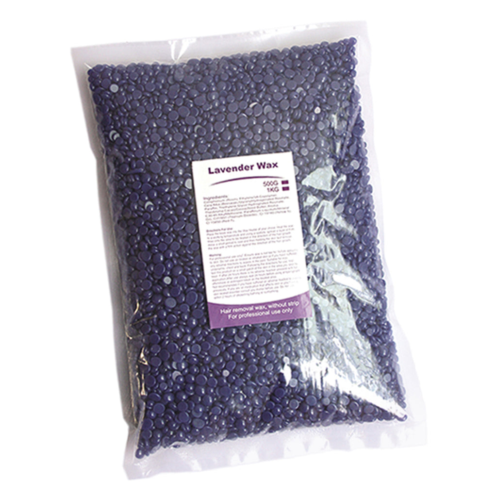 500g Hard Wax Bean Hair Removal Bikini Depilatory No Strip Pellet Lavender