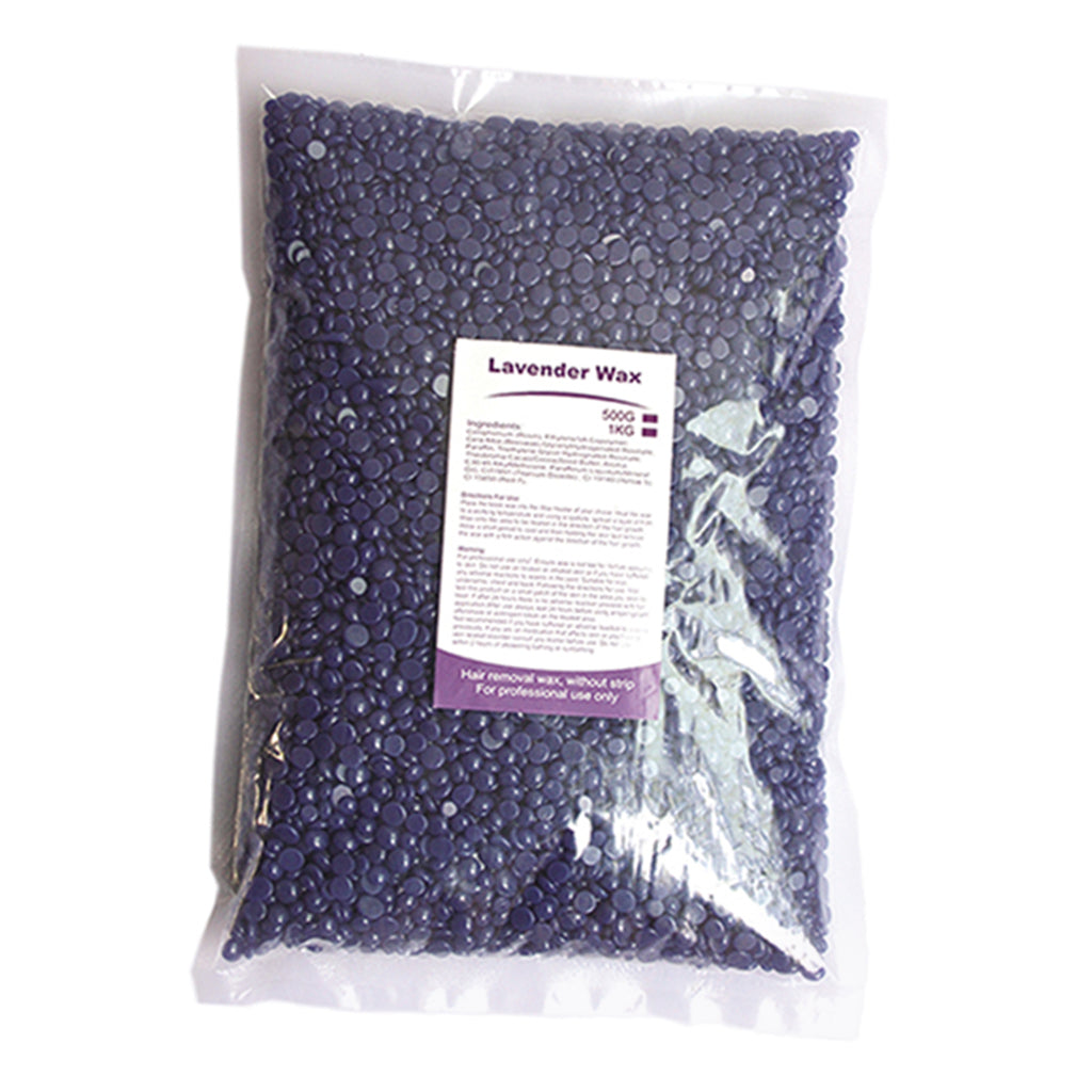 500g Hard Wax Bean Hair Removal Bikini Depilatory No Strip Pellet Lavender