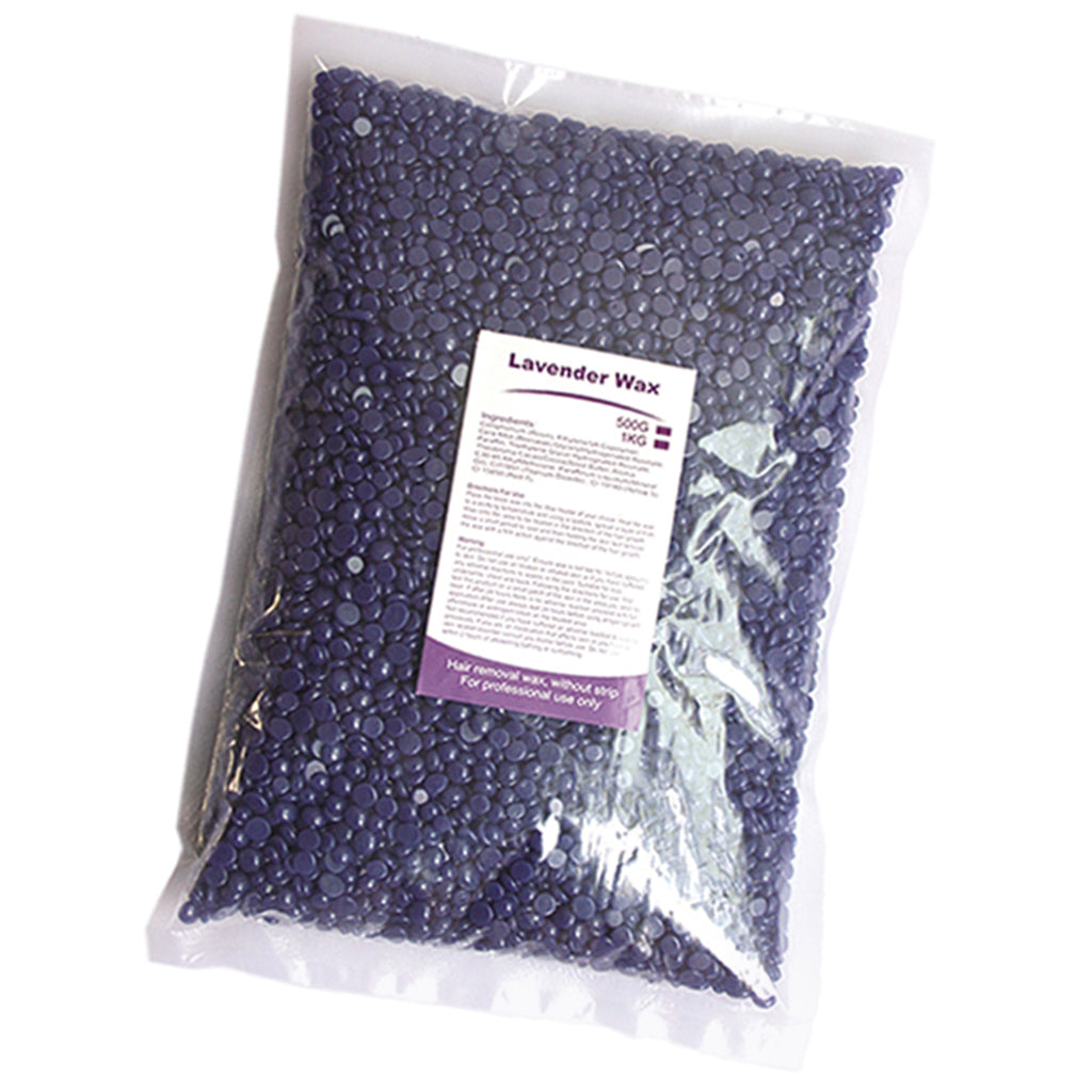 500g Hard Wax Bean Hair Removal Bikini Depilatory No Strip Pellet Lavender