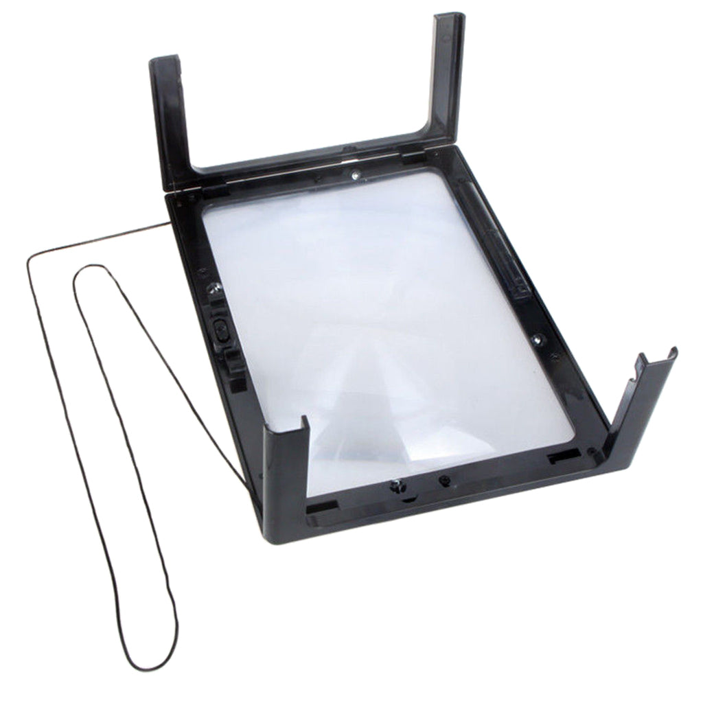 Triple Full Page Reading Magnifier with 4 LED Lights for Seniors Presbyopic