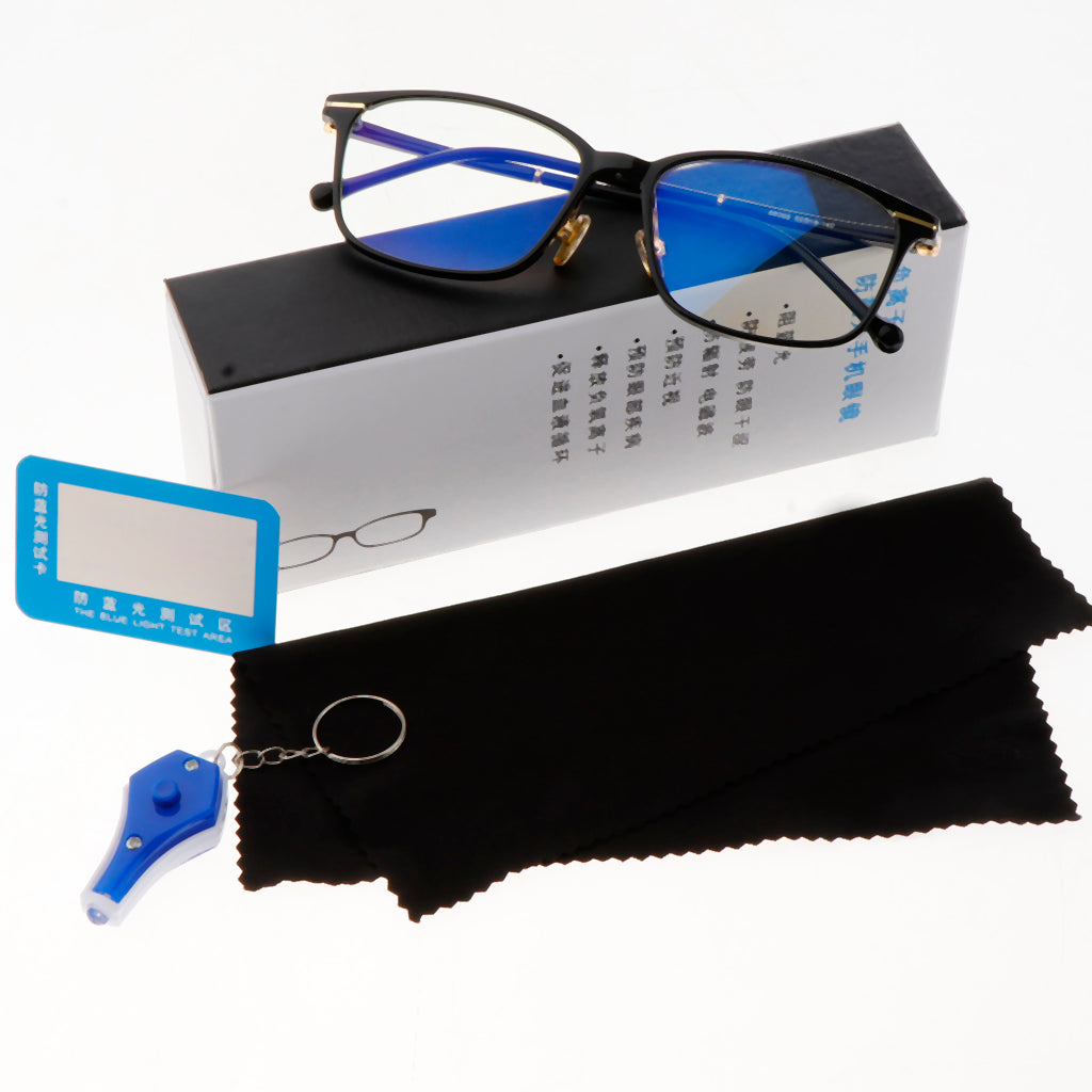 Blue Light Blocking Glasses Computer Use Anti Eyestrain Eyeglass Black