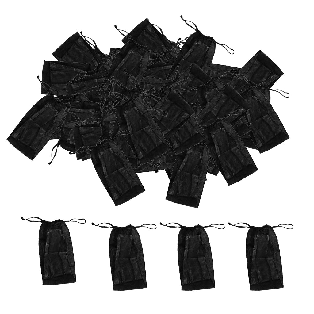 100X Women Disposable Non-woven Underwear Panties for Beauty Spa Sauna Black