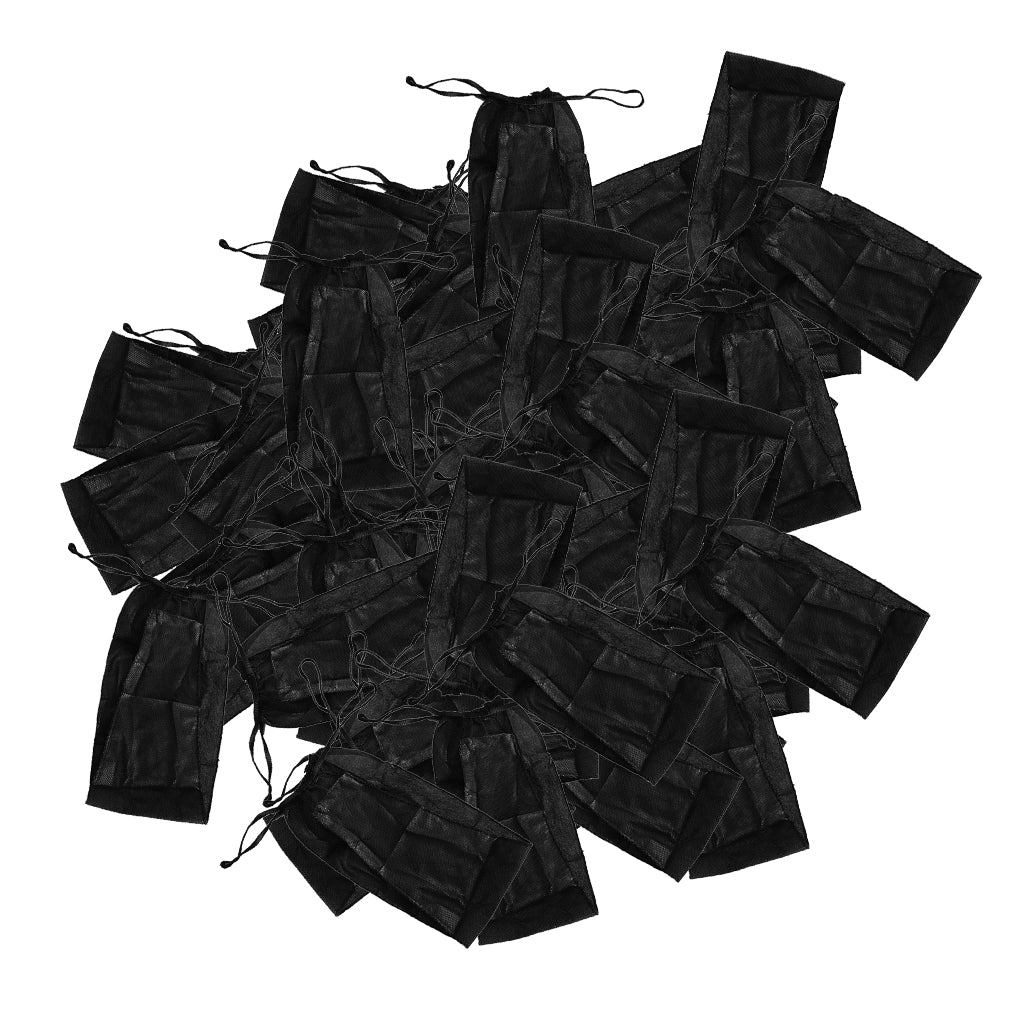 100X Women Disposable Non-woven Underwear Panties for Beauty Spa Sauna Black