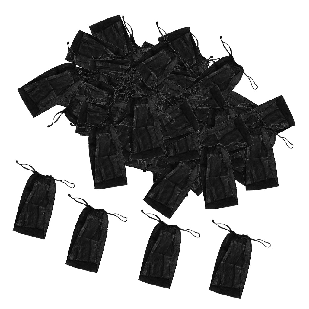 100X Women Disposable Non-woven Underwear Panties for Beauty Spa Sauna Black