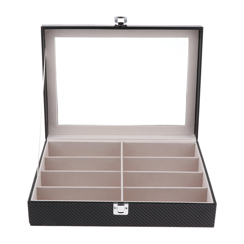 Durable Glasses Sunglass Organizer Display Case Watches Jewelry Storage Box